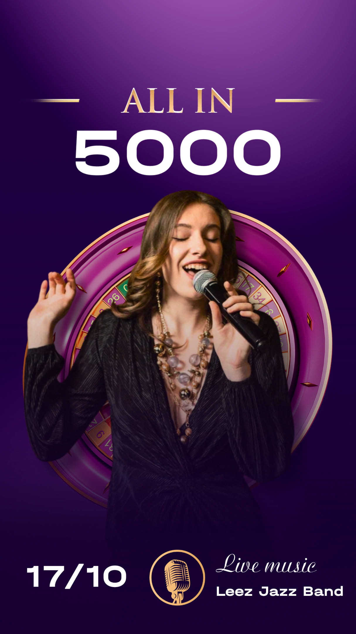 ALL IN — 5 000. Live music